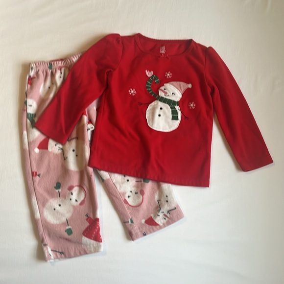 Carter’s Just One You Fleece Snowman Pajamas Size 2T - Picture 2 of 8